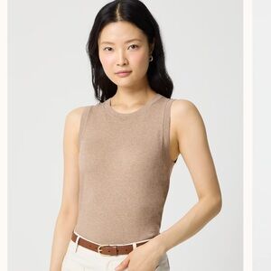 J Crew Factory Sweater Shell Heathered Mushroom Color Size Small EUC